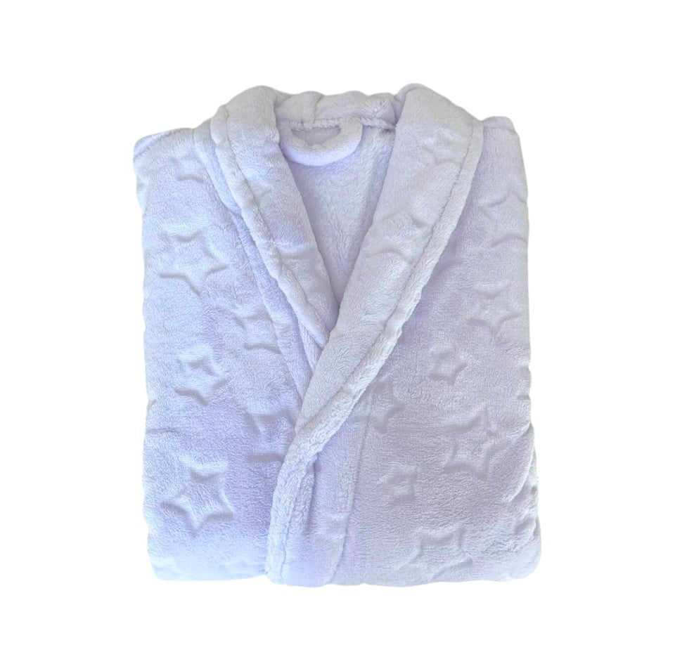 Bademantel flauschig » Saunamantel in Teddy-Plüsch Qualität » leichter/dünner Morgenmantel 100 cm lang » unisex