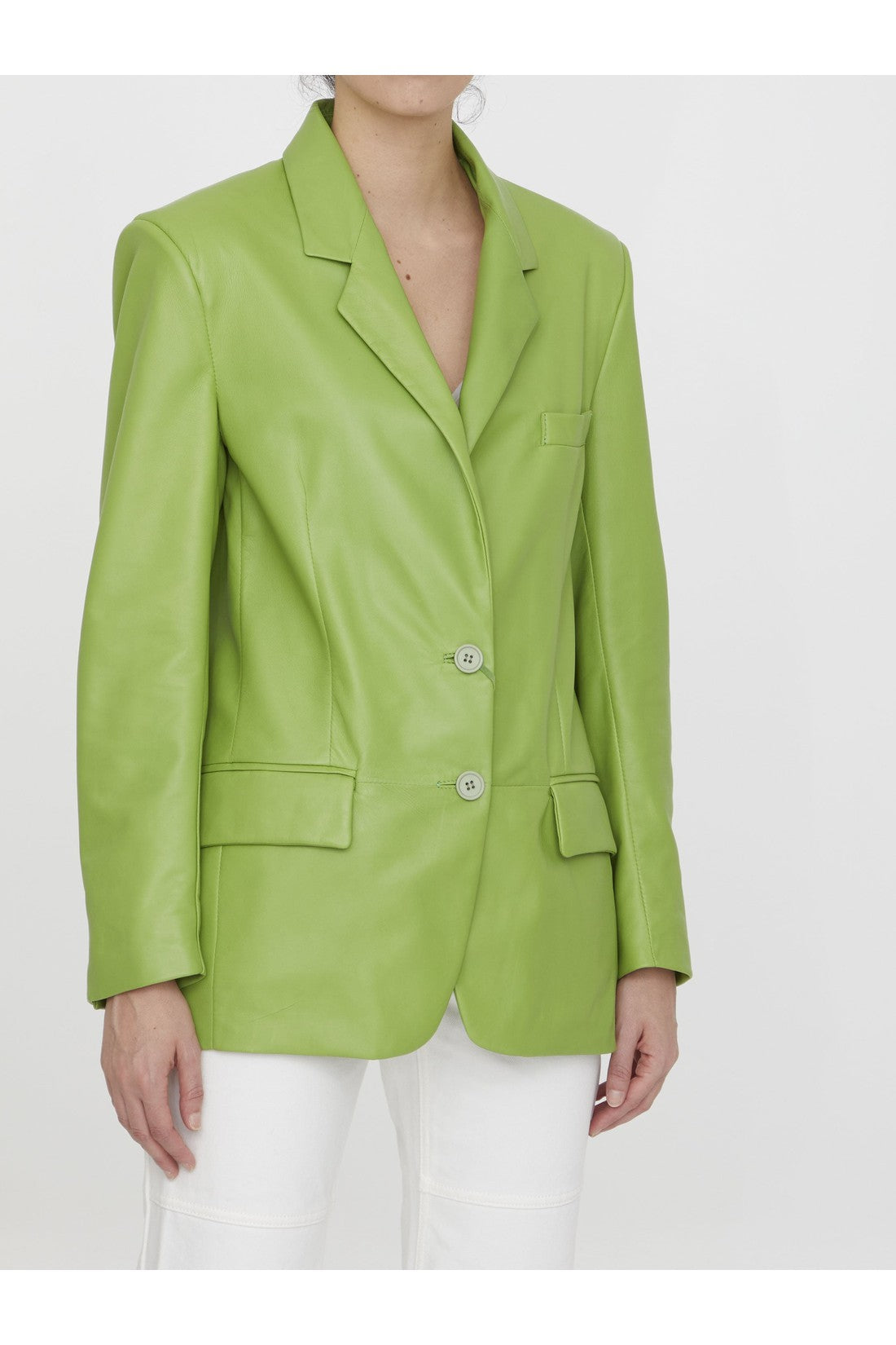 Lime leather jacket