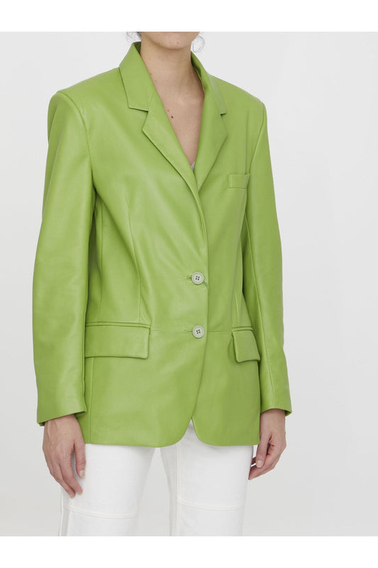 Lime leather jacket