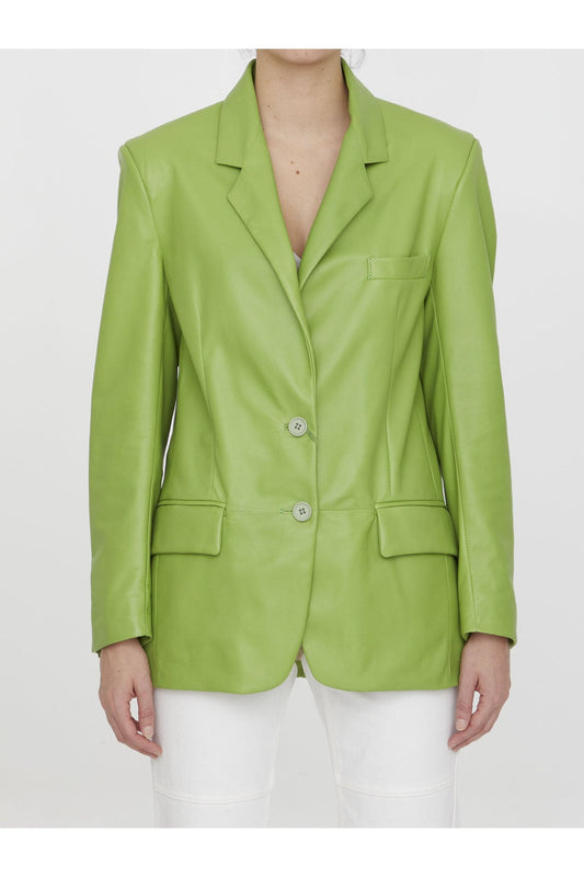 Lime leather jacket
