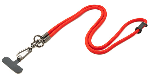SYSTEM-S shoulder strap neck strap for smartphone case made of nylon in red