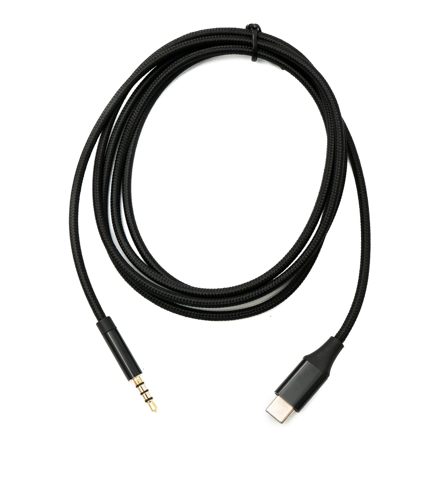 SYSTEM-S Audio Cable 150 cm Jack 3.5 mm Male to USB 3.1 Cable Type C Male AUX in Black 
