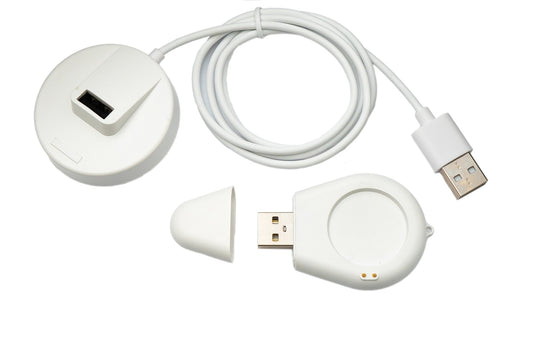 SYSTEM-S USB 2.0 Kabel 100 cm Ladestation für Xiaomi Watch S3 2 Pro 2 H1 abnehmbar in Weiß