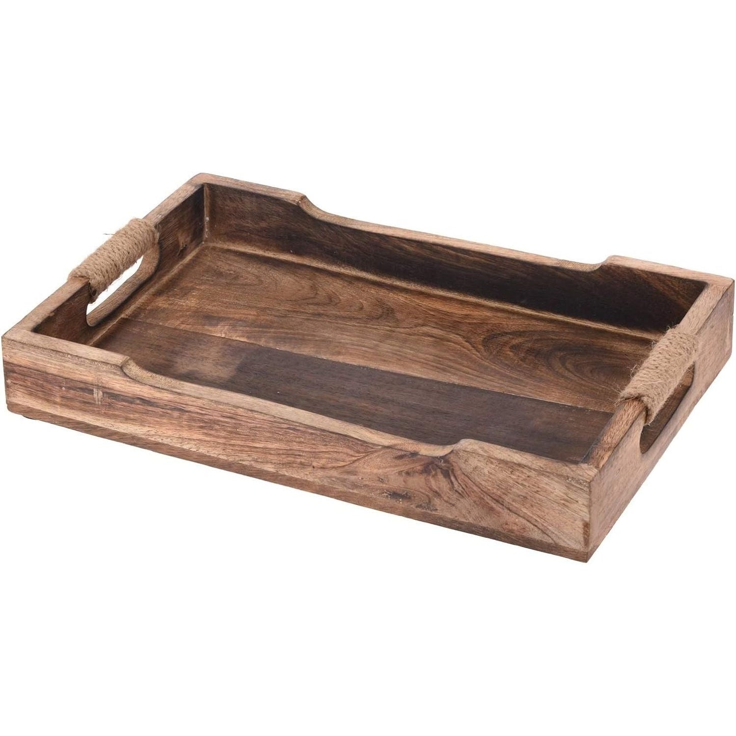 Tablett Serviertablett Holz Mango braun Holztablett Deko Dekotablett dunkelbraun