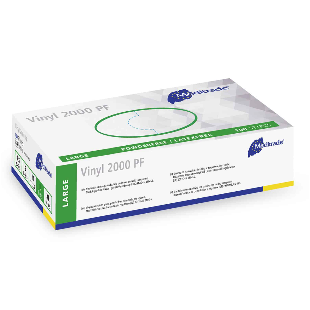 Meditrade Vinyl 2000 PF Einmalhandschuhe aus Vinyl