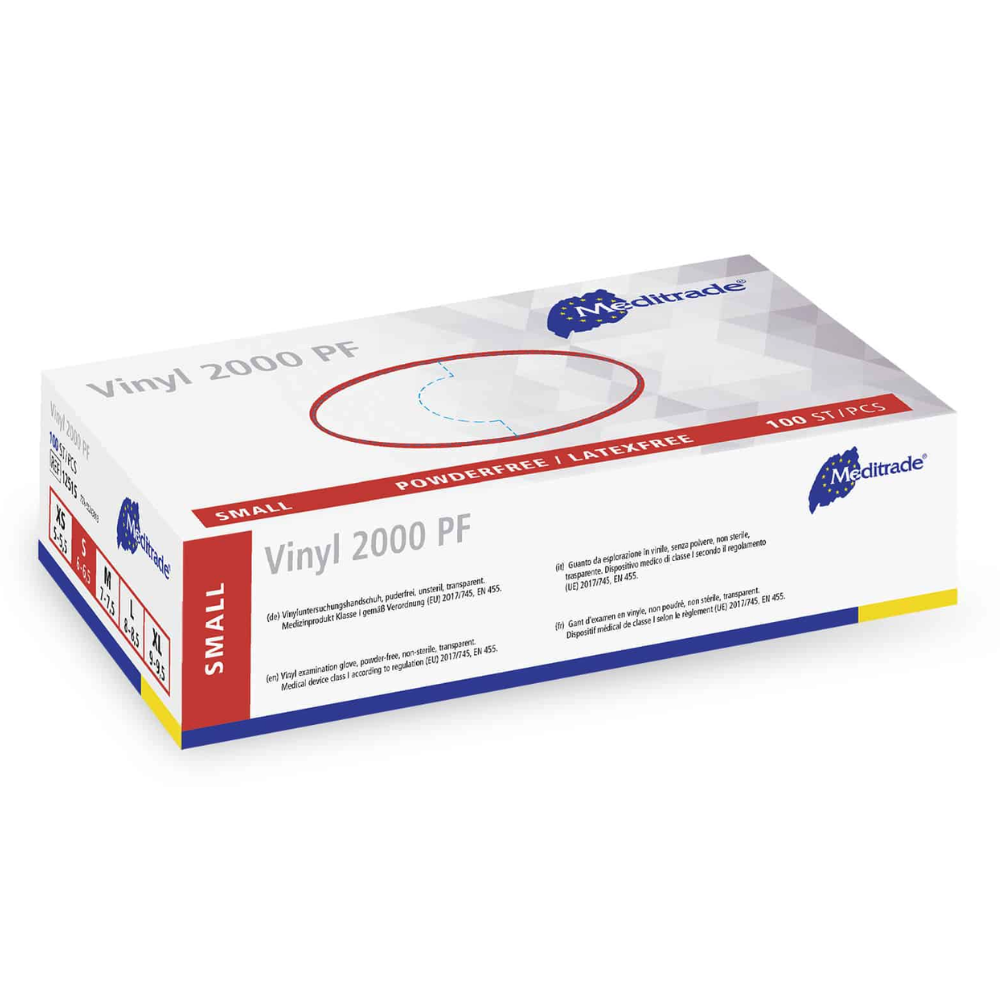 Meditrade Vinyl 2000 PF Einmalhandschuhe aus Vinyl
