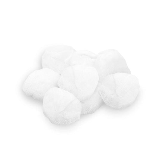 Auslaufartikel: Meditrade BeeSana® Mulltupfer ohne RöKo unsteril 10 x 10 cm Rundform haselnussgroß | Packung (500 Stück)