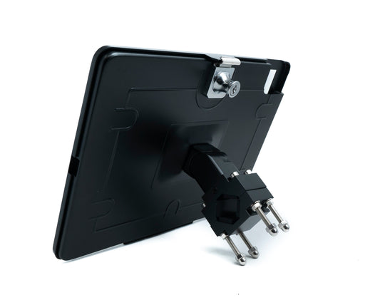 SYSTEM-S Stangenhalterung Klemme 360° Ständer abschließbar für iPad Pro 13" Air 13" (M2) Pro 6 5 4 3 12.9"