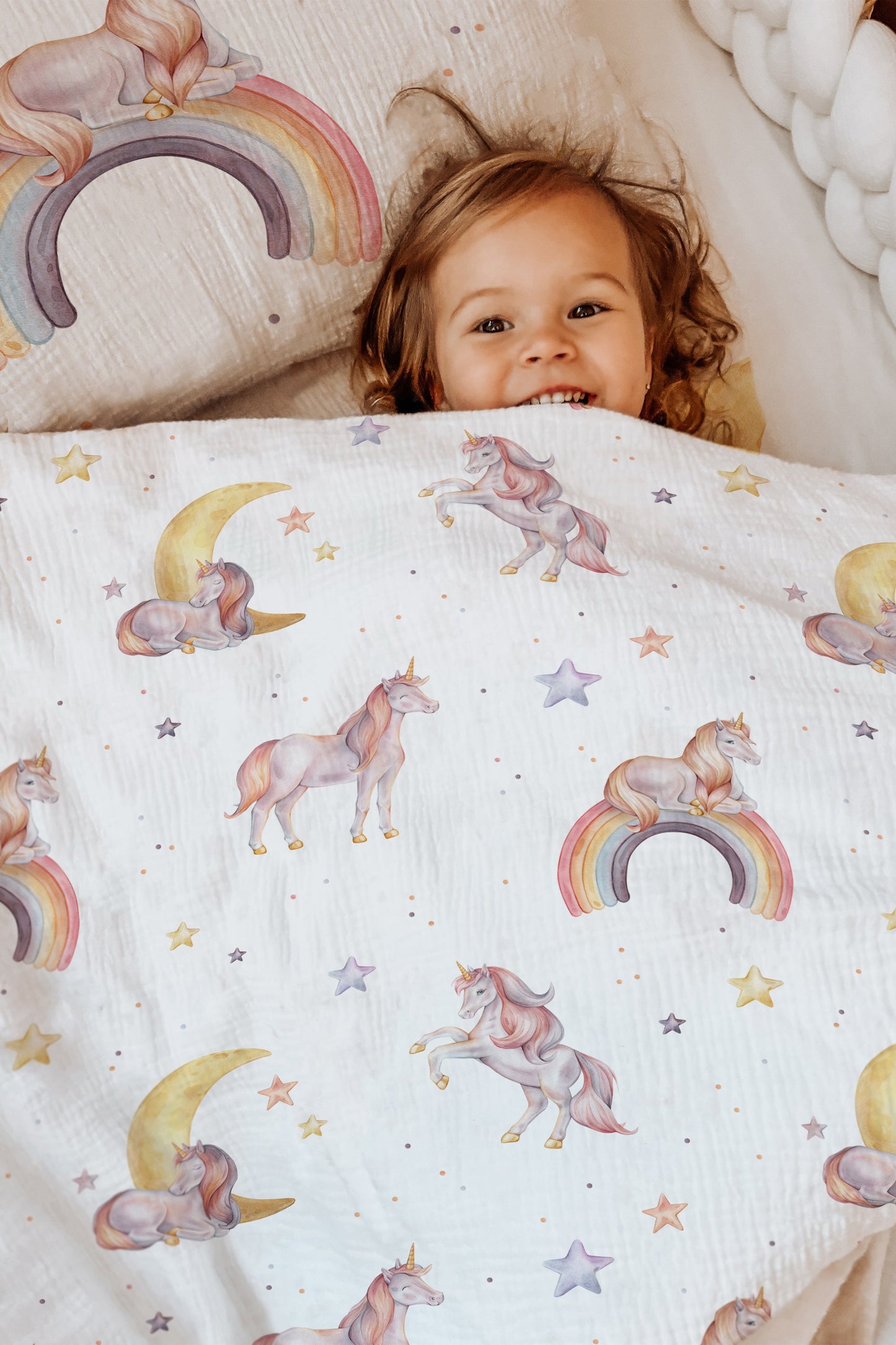 "Rainbow Unicorn" Premium Children's Bedding