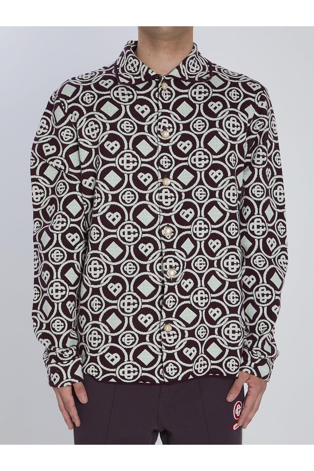 Monogram-patterned overshirt