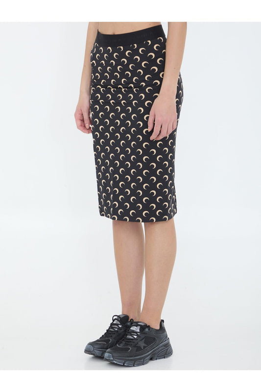 Moon jersey skirt