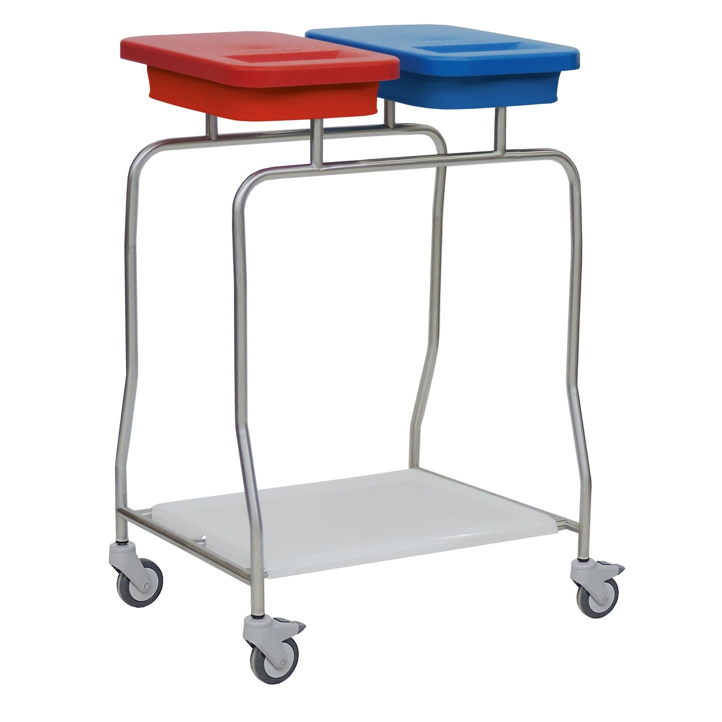 Novocal Edelstahl-Abfallsammler "Kompakt" Zweifachsammler Rahmen: Edelstahl Sämtliche Rohrverbindu | Packung (1 Stück)