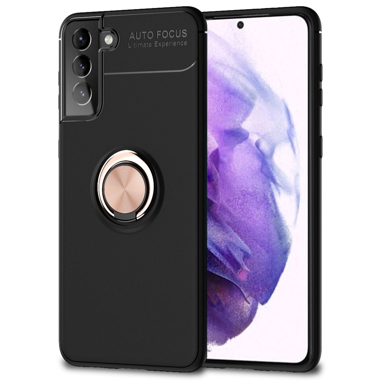 NALIA Ring Handy Hülle für Samsung Galaxy S21 Plus, Schutz Case Tasche Bumper