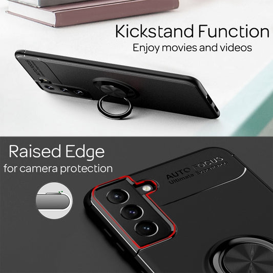 NALIA Ring Phone Case for Samsung Galaxy S21 Plus, Protective Case Bumper