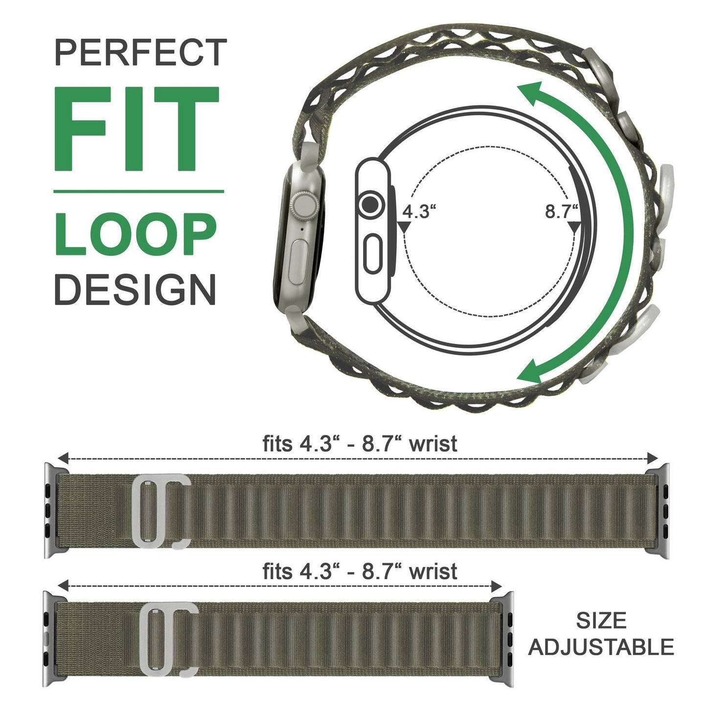 Alpine Band for Apple Watch SE/8/7/6/5/4/3/2/1, 38 40 41mm