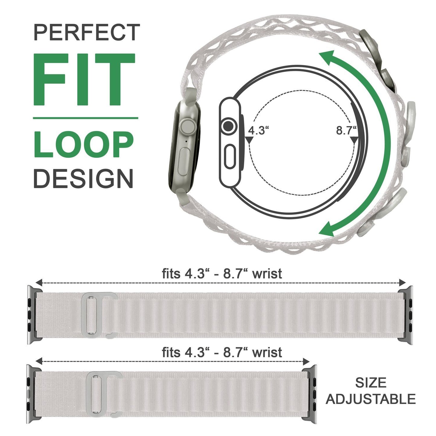 Alpine Band for Apple Watch SE/8/7/6/5/4/3/2/1, 38 40 41mm