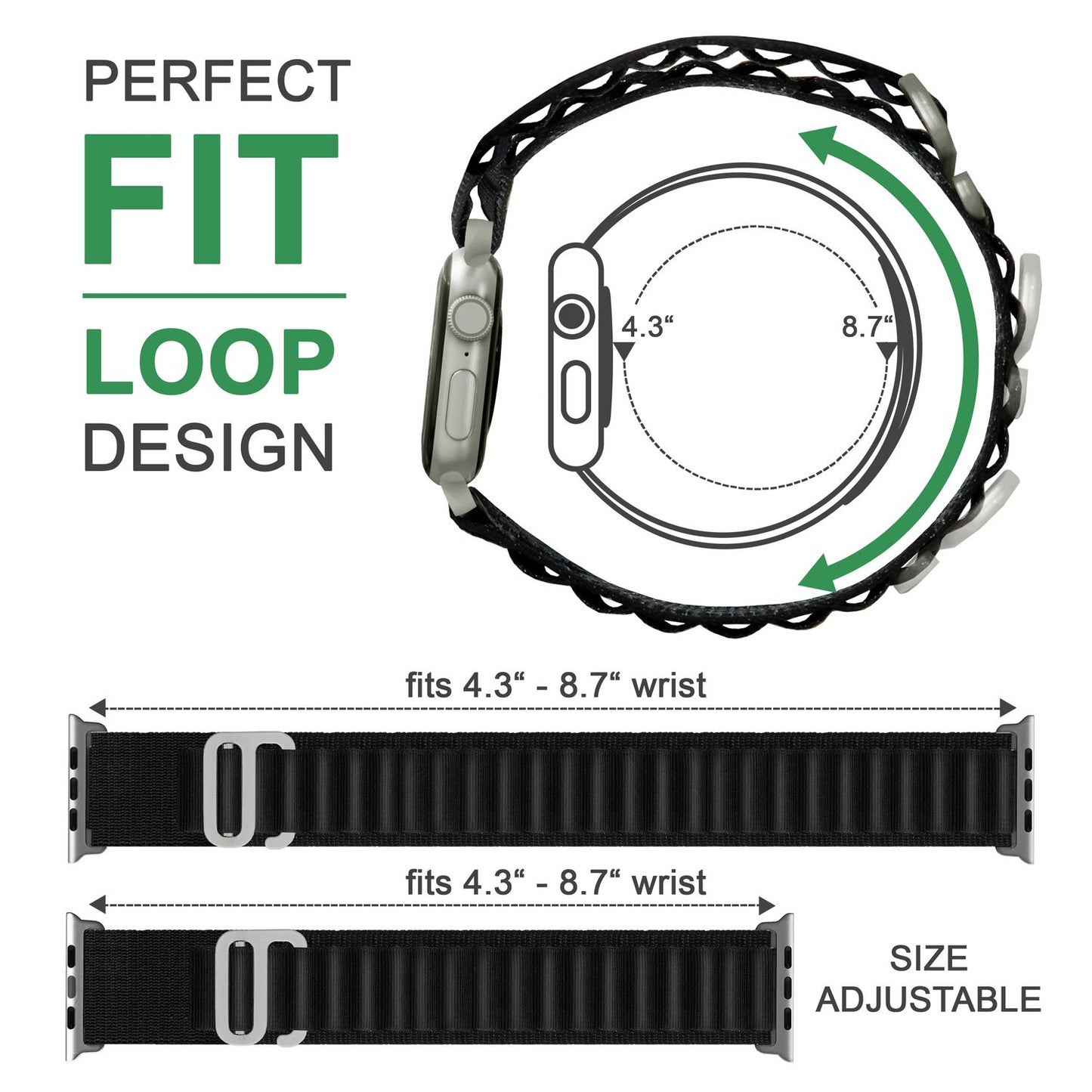 Alpine Band for Apple Watch Ultra/SE/8/7/6/5/4/3/2/1, 42 44 45 49mm