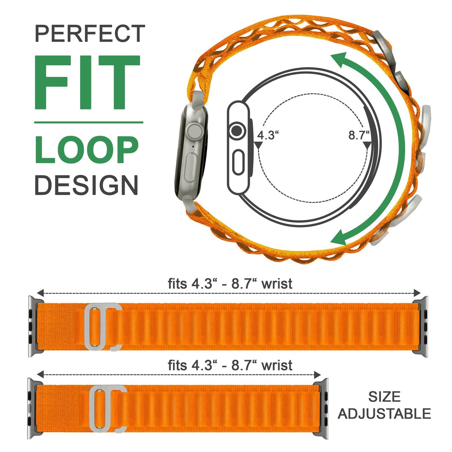 Alpine Band for Apple Watch Ultra/SE/8/7/6/5/4/3/2/1, 42 44 45 49mm