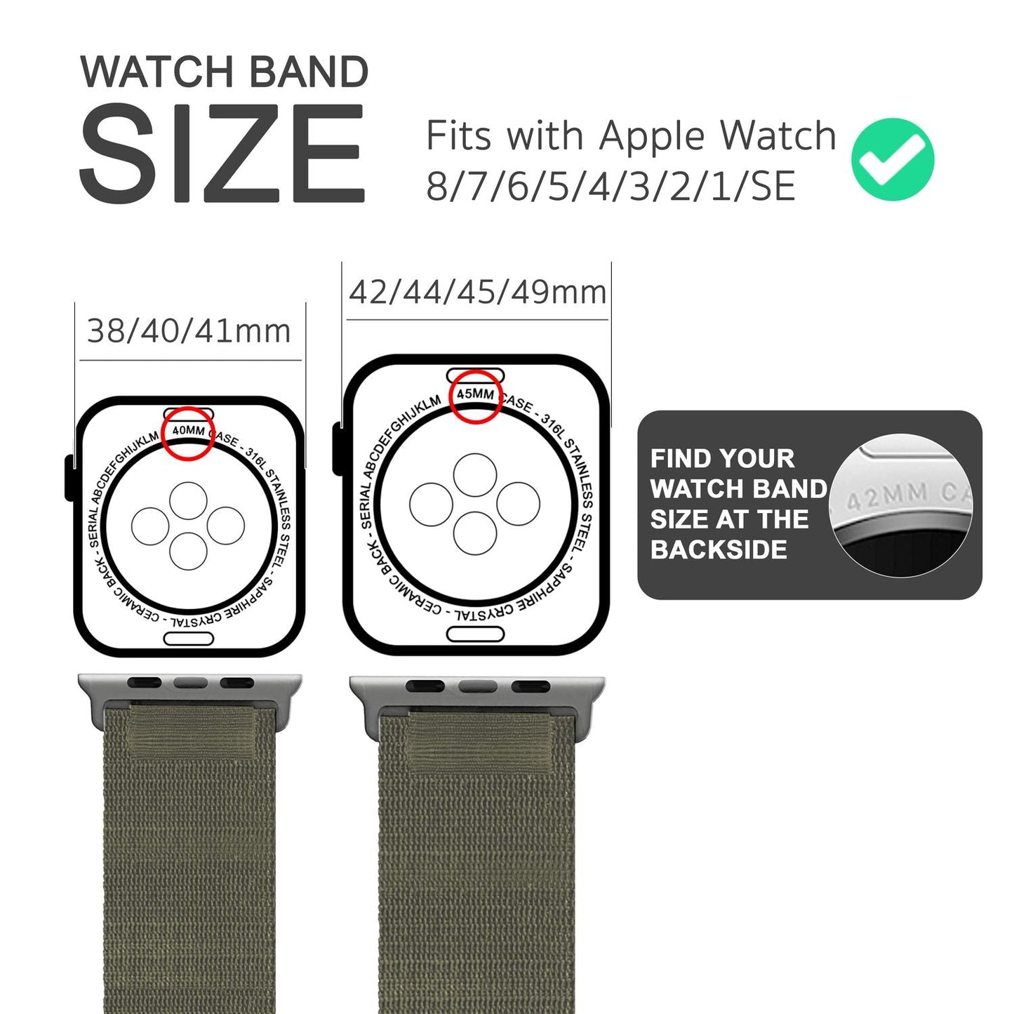Alpine Band for Apple Watch Ultra/SE/8/7/6/5/4/3/2/1, 42 44 45 49mm