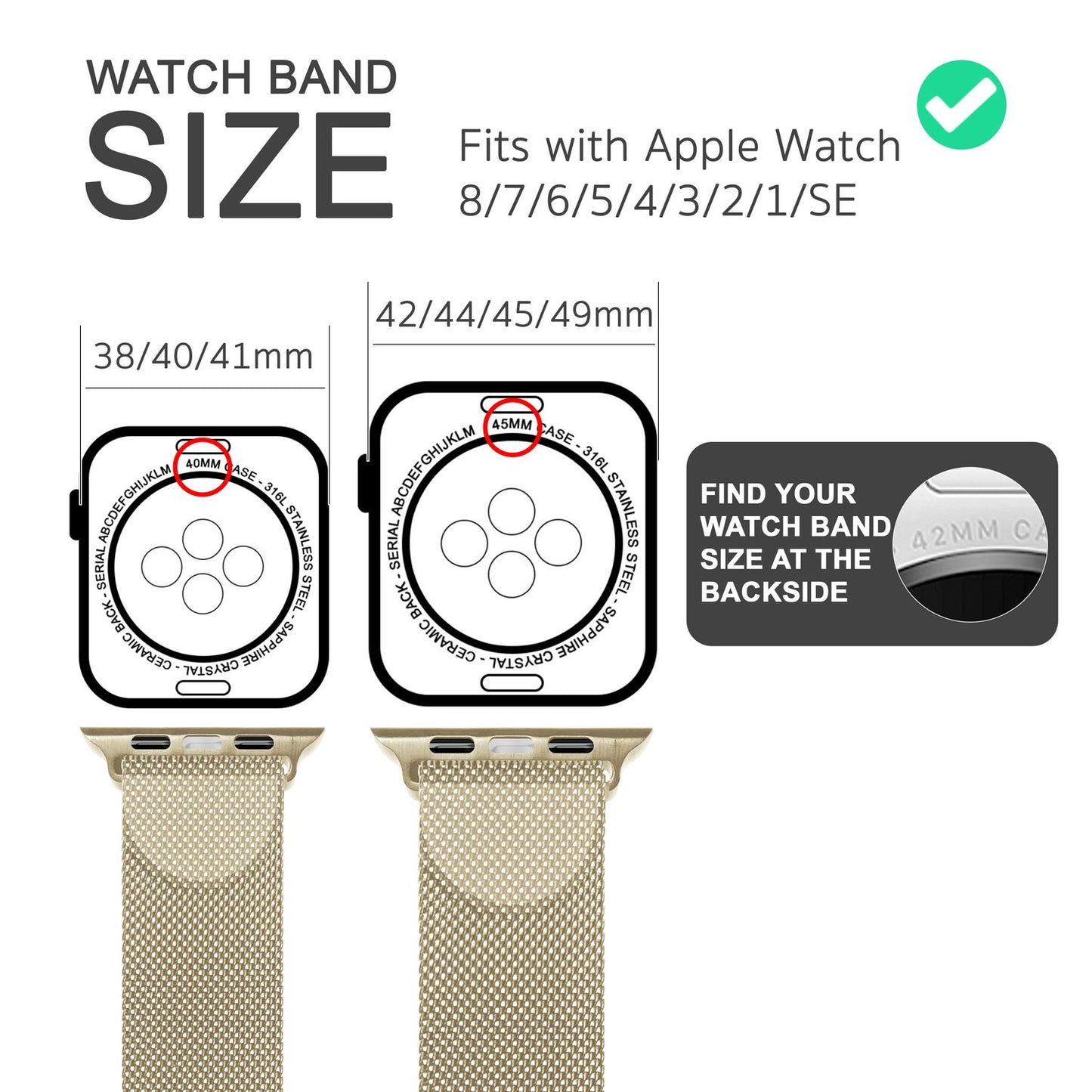 Mílanó málmól fyrir Apple Watch SE/8/7/6/5/4/3/2/1, 38/40/41 mm