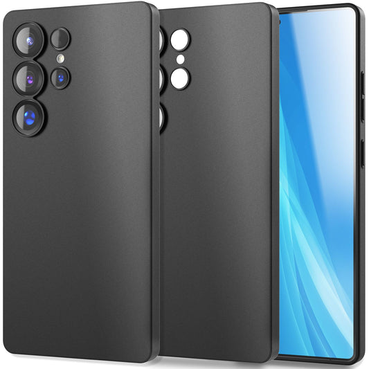 NALIA Phantom hulstur fyrir Samsung Galaxy S25 Ultra, afar þunnt 0,3 mm harðspjald, fingrafaravarið, þunnt matt símahulstur, fjaðurlétt, afar þunnt hulstur