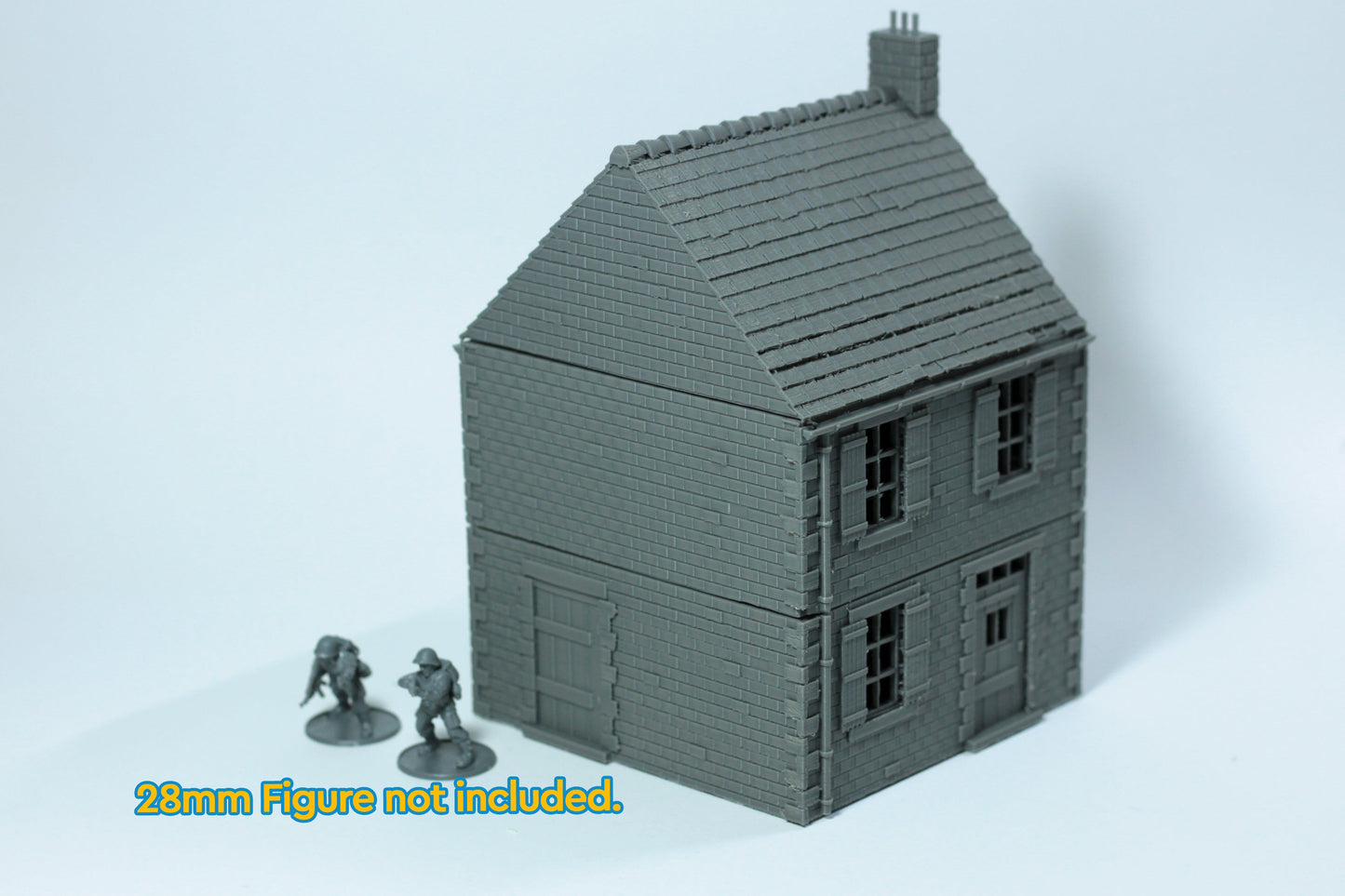 Normandy Village House Type 2 - Tabletop Wargaming WW2 Terrain | 15mm 20mm 28mm Miniature 3D Printed Model