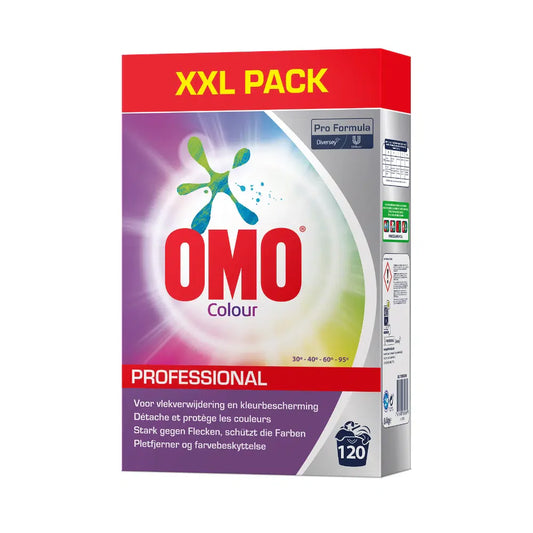 Auslaufartikel: Omo Professional Colour 130 Wäschen, Buntwaschmittel Pulver | Packung (8400 g)