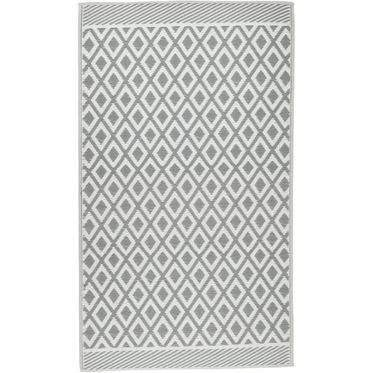 Outdoor Teppich Balkonteppich außen Balkon Terrasse 150x90 cm schwarz grau beige(Grau)