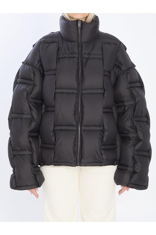 Oversized quilted down jacket