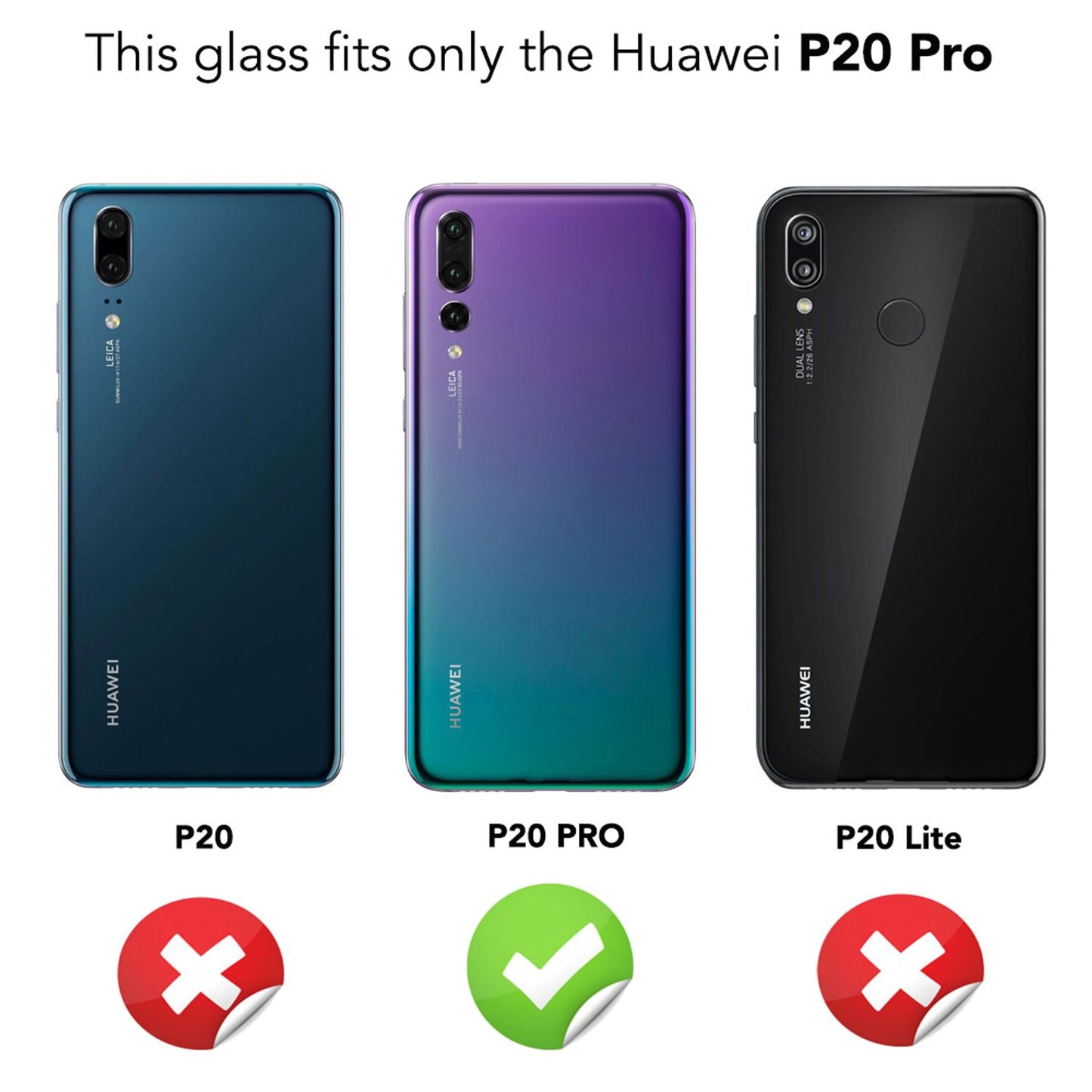 NALIA Schutzglas für Huawei P20 Pro, 9H Full Cover Displayschutz Tempered Glass