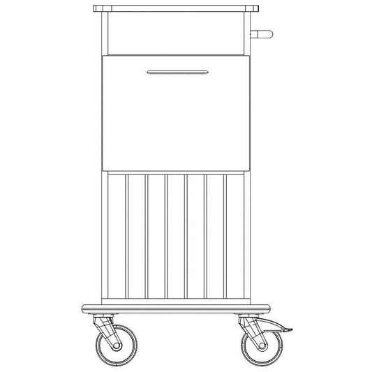 Novocal Pflege- und Arbeitswagen Diese dient gleichzeitig als Wandabweisrahmen. Schrankteil aus ho | Packung (1 Stück)