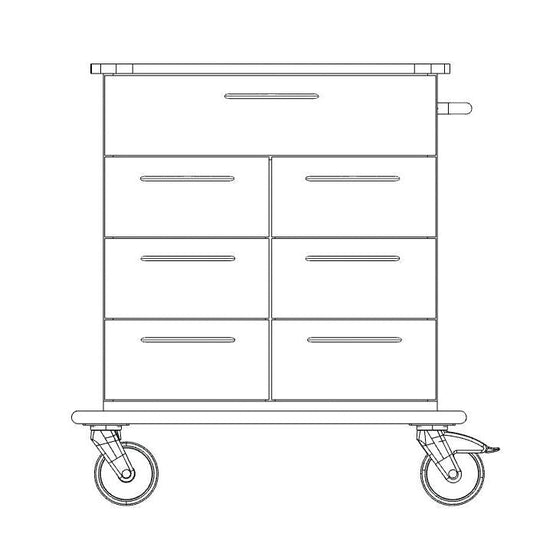 Novocal Pflege- und Arbeitswagen Fahrgestell bestehend aus einer durchgehenden Vollkunststoffplatt | Packung (1 Stück)