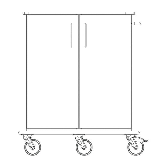 Novocal Pflege- und Arbeitswagen Fahrgestell bestehend aus einer  durchgehenden Vollkunststoffplat | Packung (1 Stück)