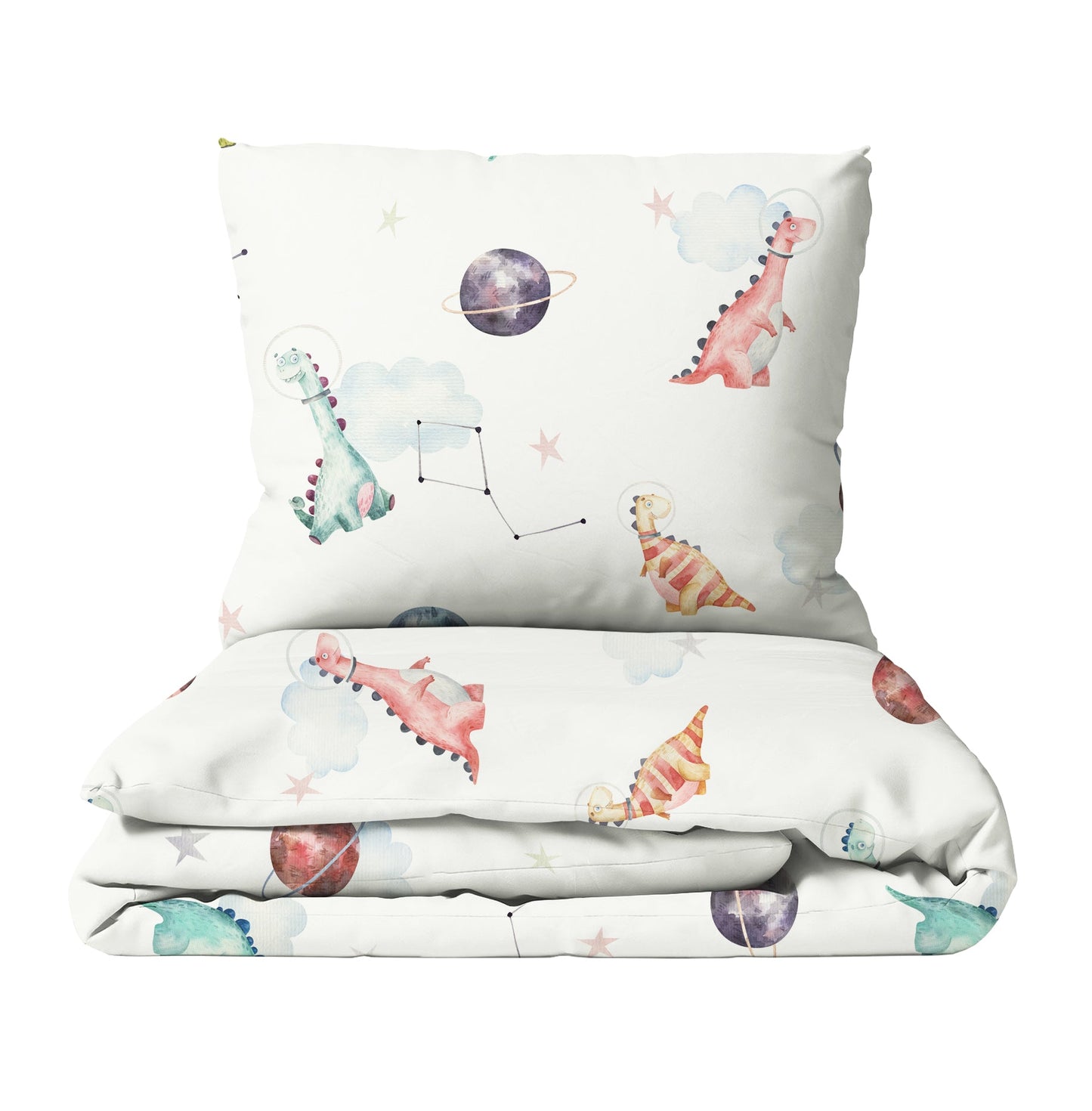"Dino Galaxy" Premium Kinderbettwäsche