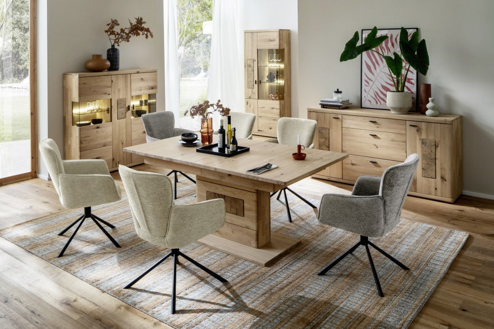 AMBER 4-fóta stóll með armpúðum - 2 stk.