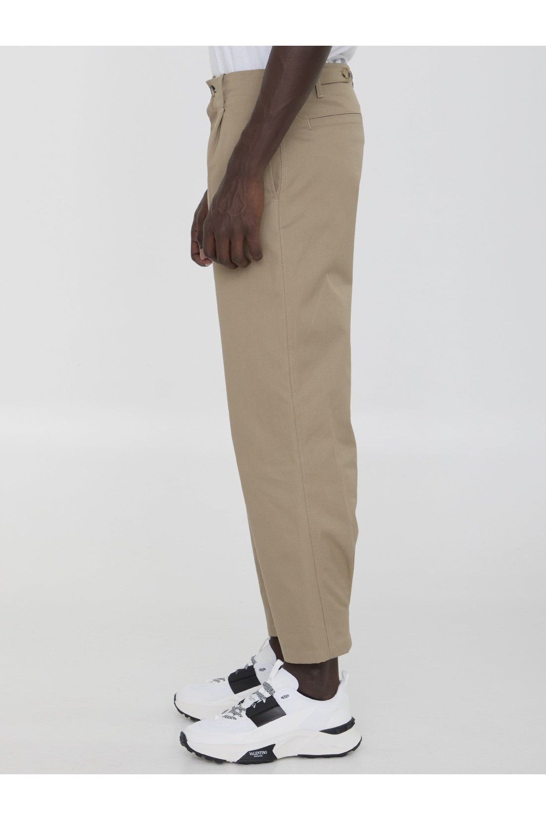 Pants in cotton gabardine