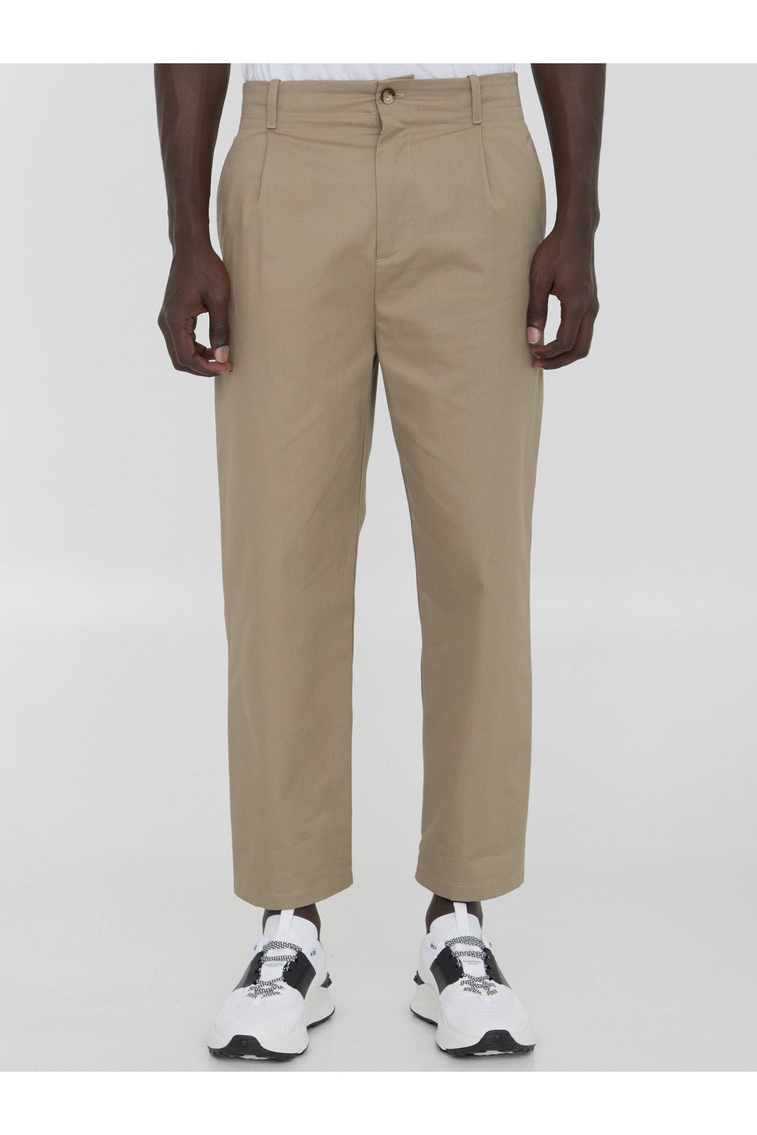 Pants in cotton gabardine