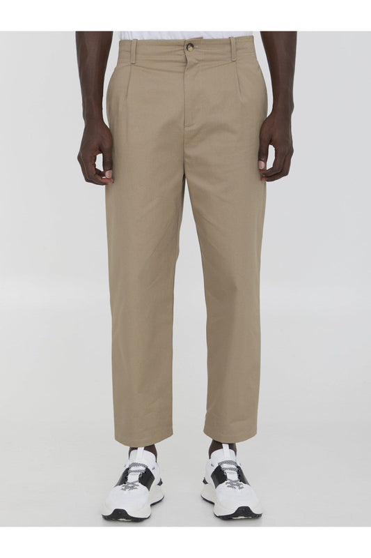 Pants in cotton gabardine