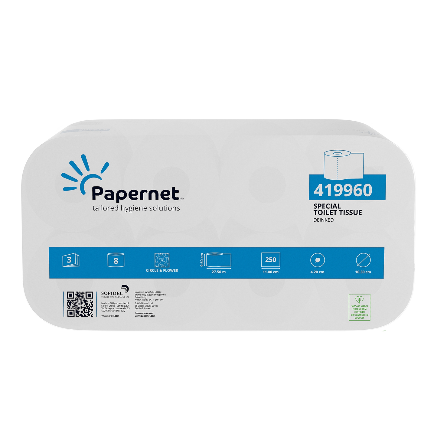 Papernet Toilettenpapier 419960, 3-lagig | Packung (8 Rollen)