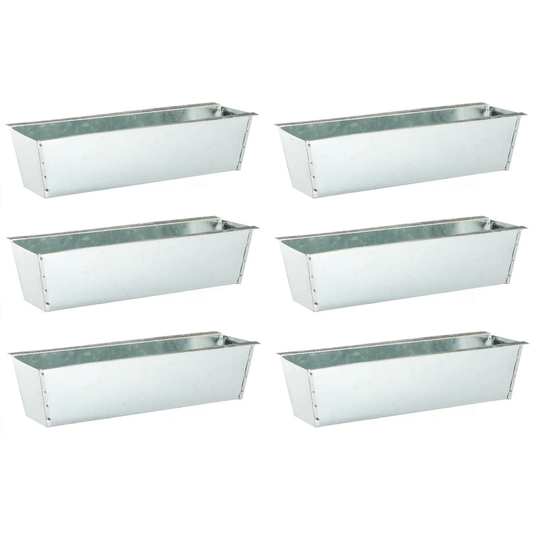 Pflanzkästen für Palette Paletten Pflanzkasten Palettenbeet Blumenkasten Kästen Zink, 6 Stück