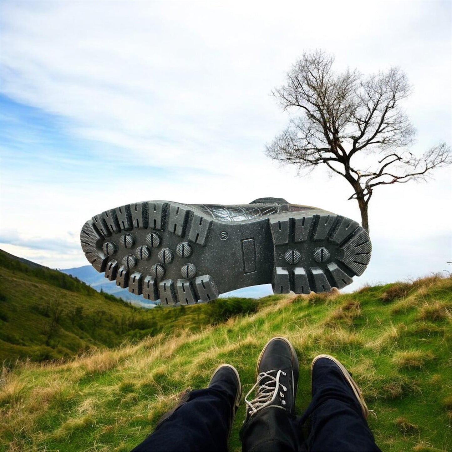 NoGRZ Chelsea vetrarökklastígvél með krókódílmynstri fyrir konur