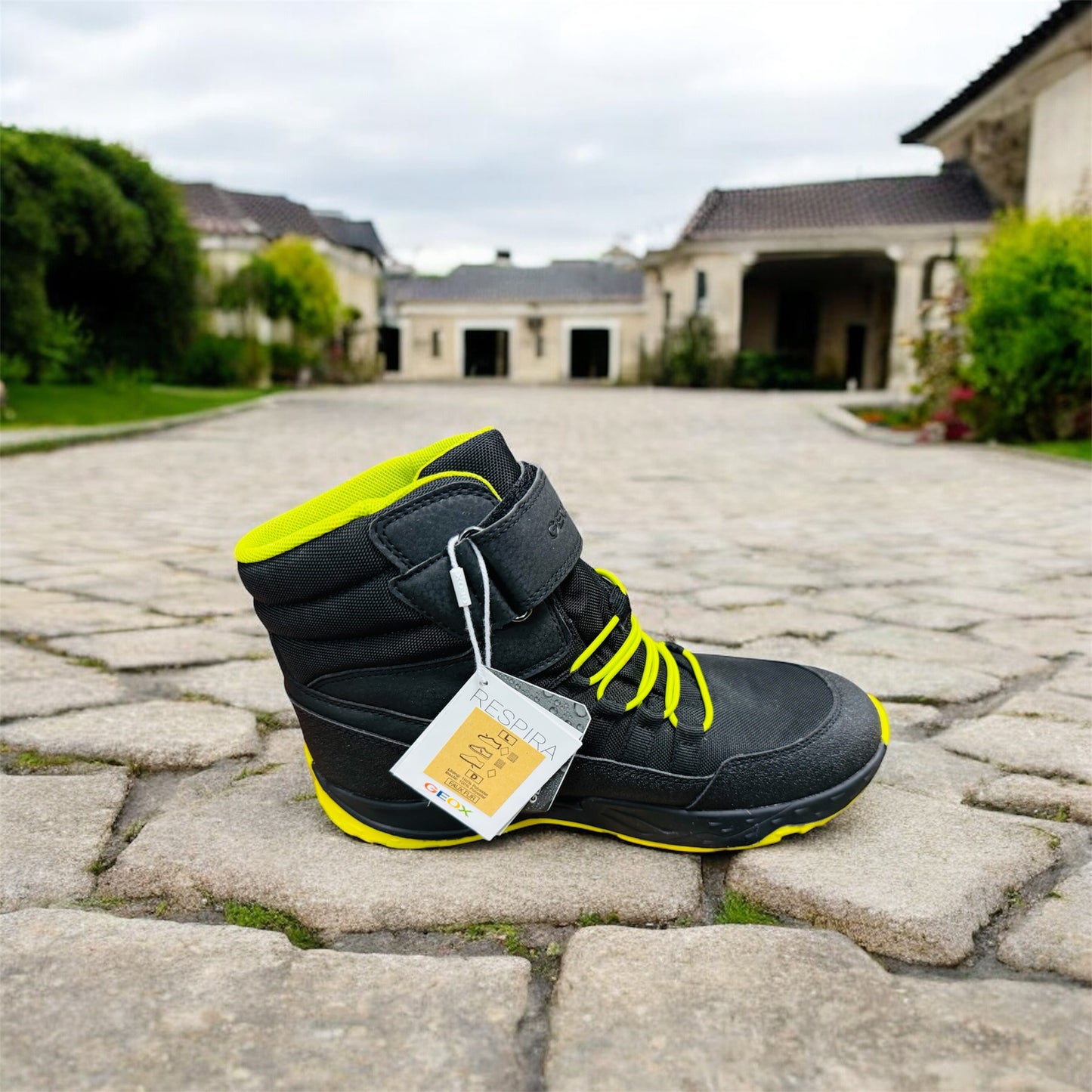 Geox Amphibiox J SENTIERO BB ABX B - NYL+DBK children's boots in Black/Lime Manufacturer number: J46FSB OFUCE C0802 ( Last pieces ) 