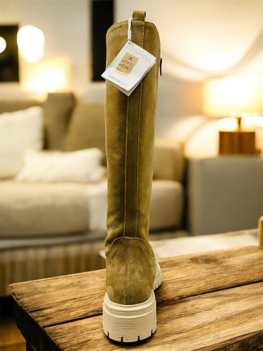 Geox D Iridea C Suede Damen Winter Stiefel