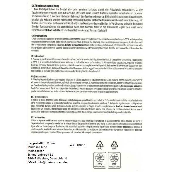 3 Handwärmer Taschenwärmer Taschenheizung Wärmekissen Wärmer Hund Katze 3er SET