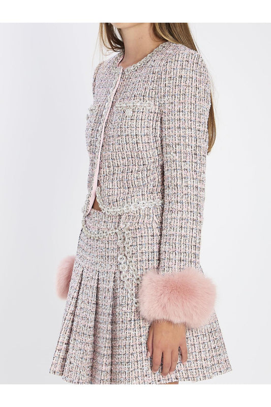 Pink bouclé jacket