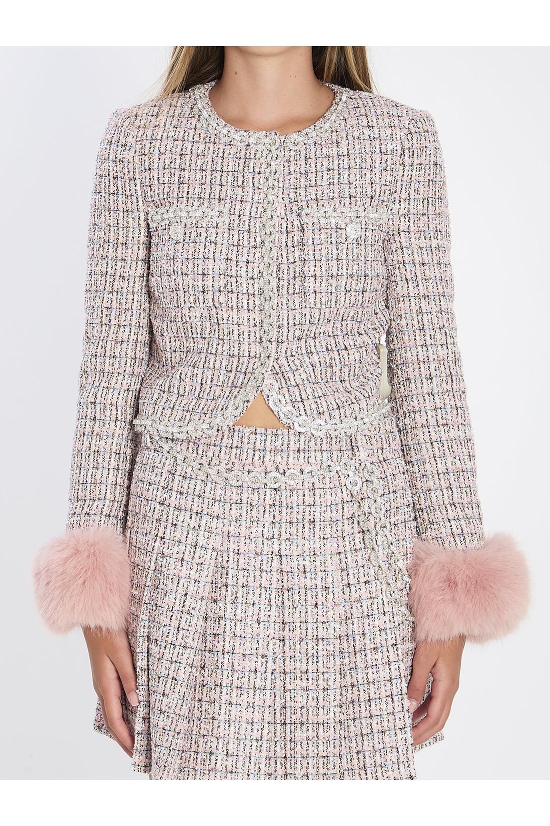 Pink bouclé jacket