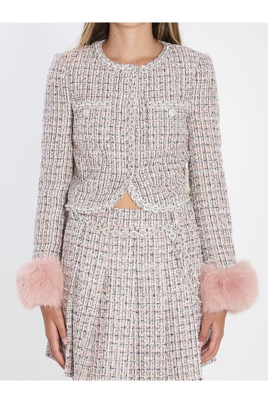 Pink bouclé jacket