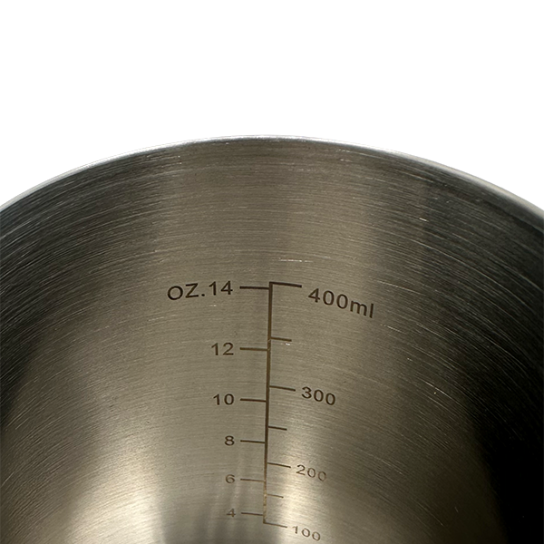 BaristaDelight Henkelless Milk Pitcher with Leather Sleeve