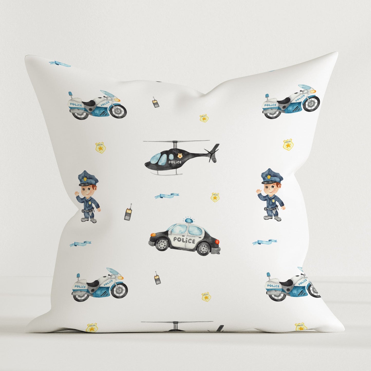 "Police" Premium Children's Decorative Pillow