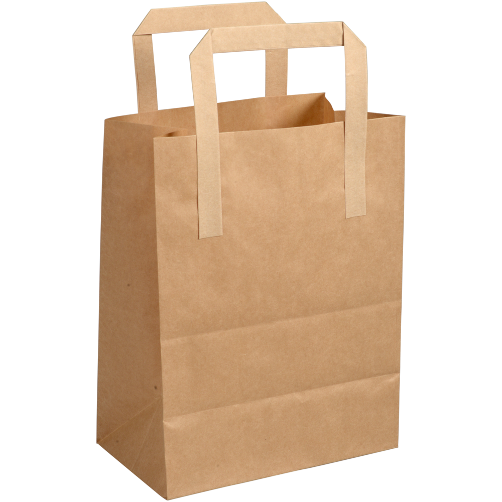 Papiertragetasche mit Griff, Braun